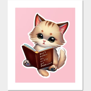 Don't bother me - Cute cat Posters and Art